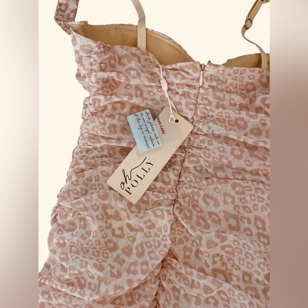 Oh Polly dress cheetah pink. NWT - Picture 4 of 5